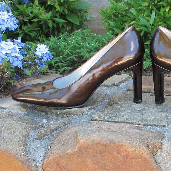 Charles Jourdan Shoes - Charles Jourdan Brown Patterned Pumps